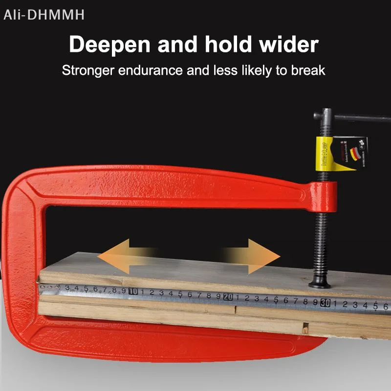 ZLinKJ Heavy Duty G Clamp Deep Throat Thickened Stable Clamping Force Perfect for Handyman Repair Jobs Woodworking Welding Tasks