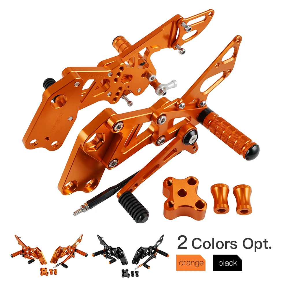 Für KTM RC 125 200 390 2014-2021 Motorrad Fußrastenanlage Fußrasten Fußrasten Hinten Set Racing Fußstütze kit RC 125 200 390 2014-2021 2020 – Detail 1