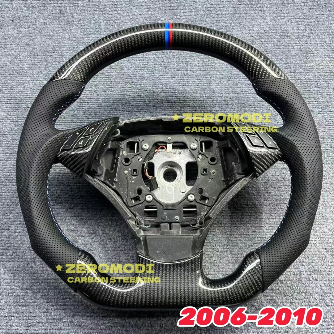 Volante di ricambio in pelle in fibra di carbonio adatto per BMW E60 E61 serie 5 2003-2010