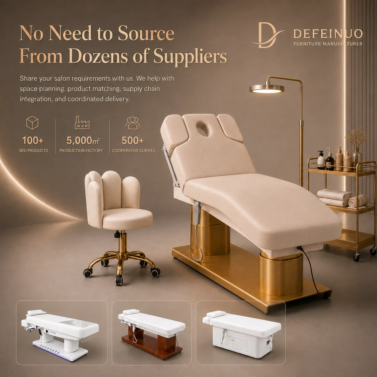 4 Motors Electric Beauty Bed Heated Drawer Storage USB Port Treatment Table Massage Couch Luxury for Spa
