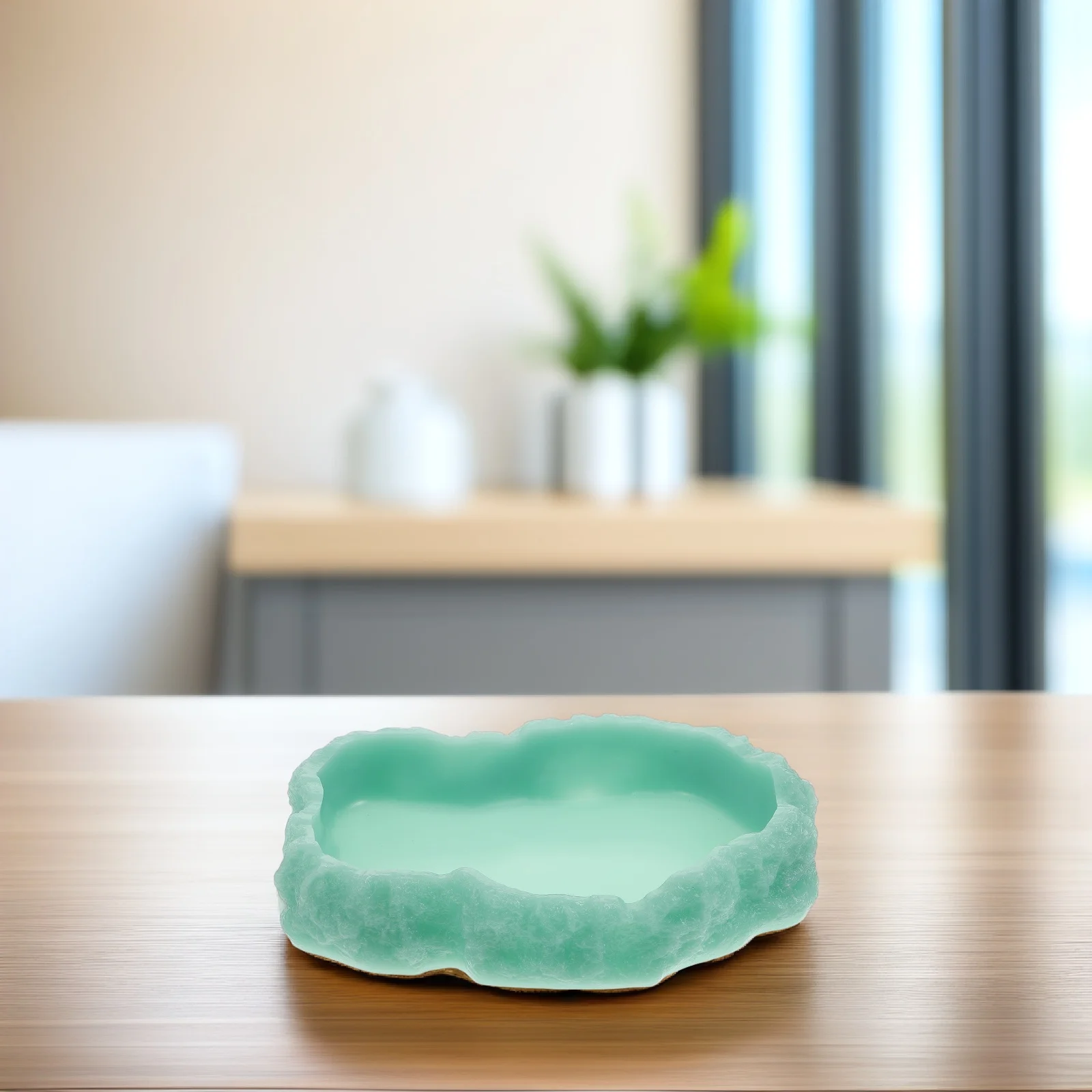 طبق تغذية مضيئة للزواحف مشرق الراتنج توهج وعاء طعام الحيوانات الأليفة حوض المياه السلاحف سحلية المغذية الزحف مستلزمات الحيوانات الأليفة #2