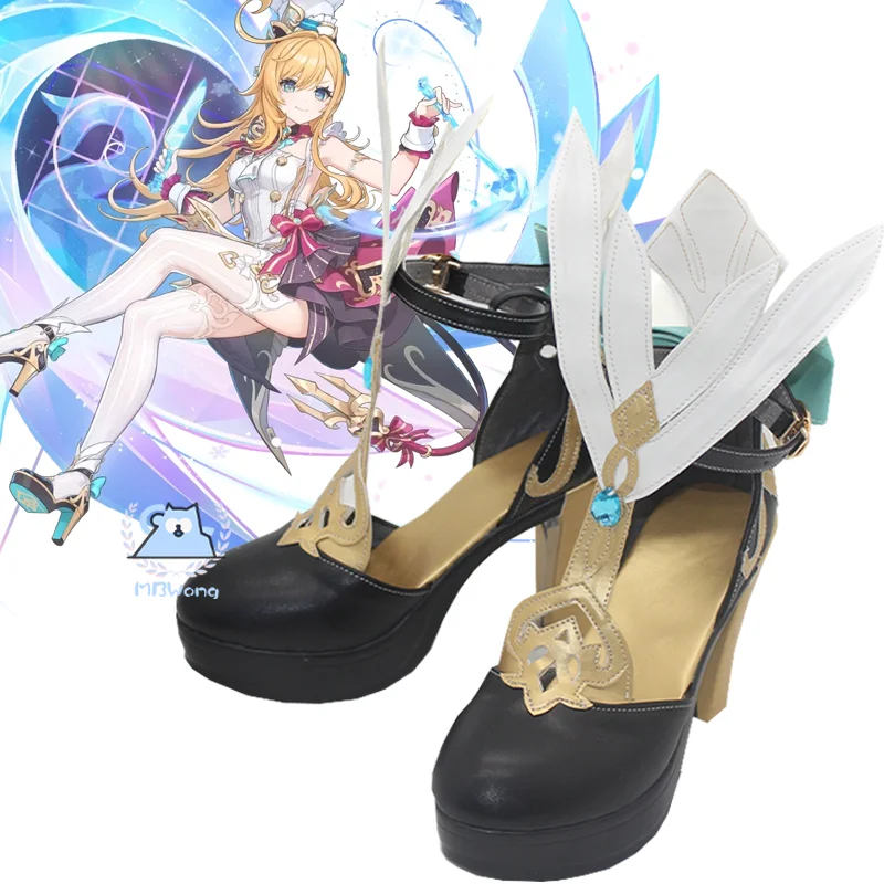 

Game Genshin Impact Escoffier Cosplay Shoes High Heeled Shoes Escoffier Role Play For Hallowmas Party Adult Women Men