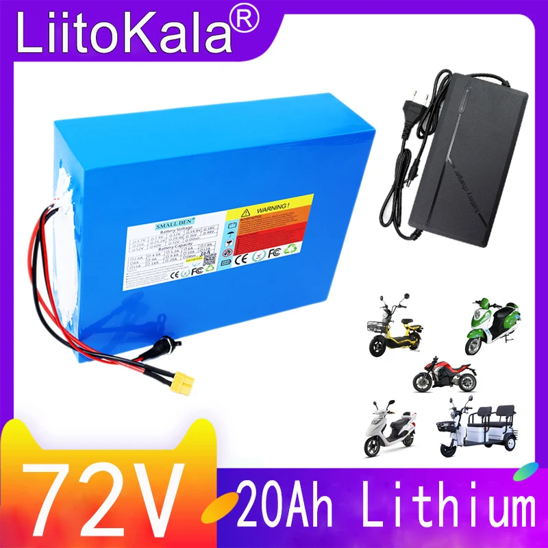 72v 30AH 20AH 15AH Lithium-Akku 20 s6p 0-w Motor Hoch leistung 84V Elektro fahrrad Roller Motorrad Dreirad 5a Ladegerät