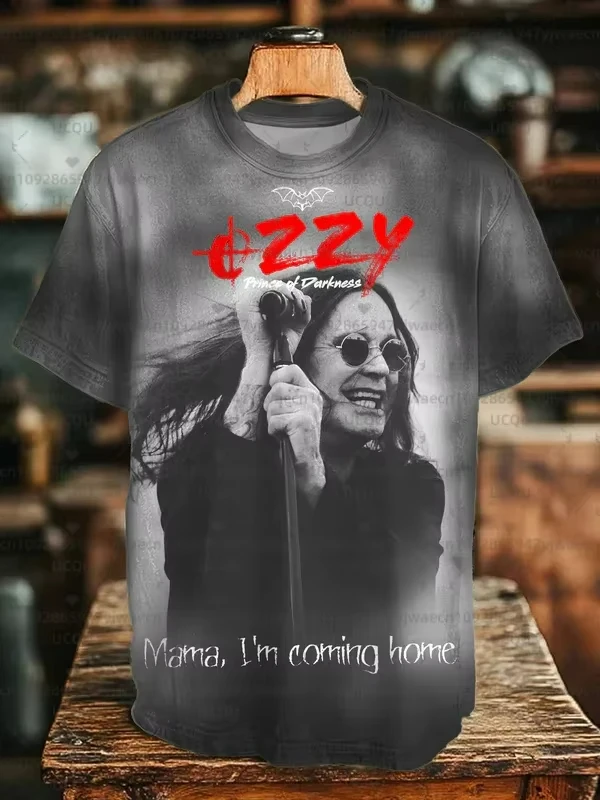 الصيف الرجال النساء قصيرة الأكمام Ozzy Osbourne المغني طاقم الرقبة عادية ثلاثية الأبعاد طباعة التعادل صبغ تي شيرت الهيب هوب القمم #5