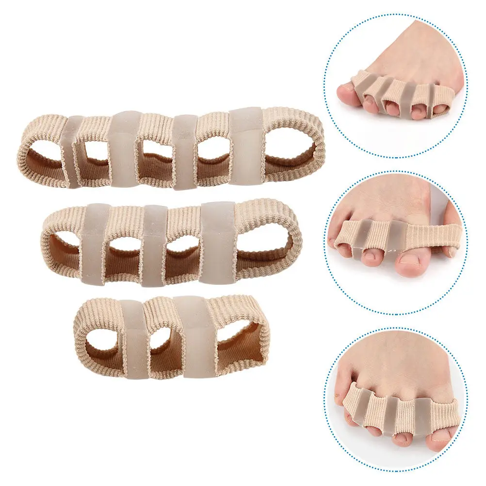 

Комплект из 3 корректоров для стопы: разделители пальцев из мягкого волокна для облегчения давления при вальгусной деформации, для ежедневного комфорта, выпрямители пальцев ног