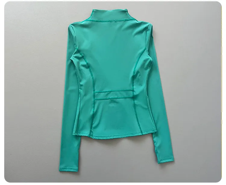 Damen Sportjacke mit Reißverschluss, Langen Ärmeln und Daumenlöchern, Slim Fit, Schnelltrocknend für Laufen, Fitness, Yoga und Sport – Detail 16