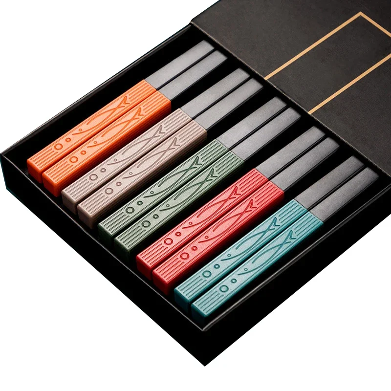 5Pairs Hohe Qualität Japanische Nicht-Slip Stäbchen Koreanische Home Hotel Restaurant Tragbare Gesunde Lebensmittel Stick Für Sushi Stäbchen