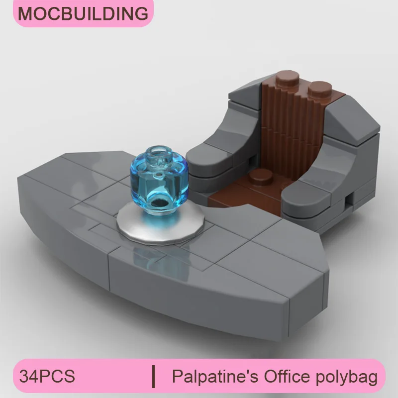 

MOC Building Blocks Palpatine's Office Polybag Model DIY Assemble Bricks Collection Display Space Creative Xmas Toys Gifts 34PCS