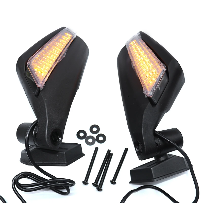 1pair UTV Rearview Mirror with LED Turn Signal Light for Bombardier Can-Am Maverick X3 Turbo(R) 2017-2020
