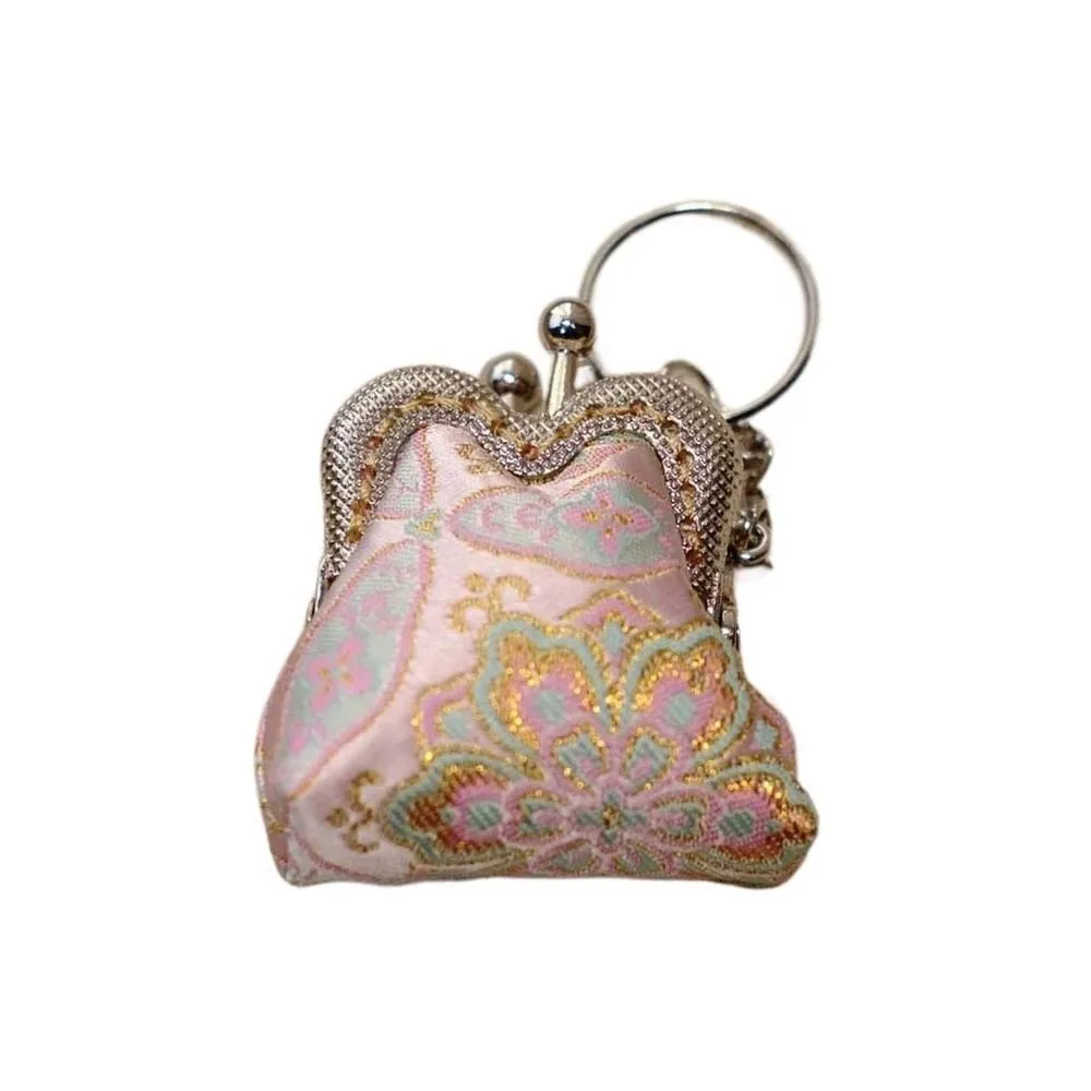 Items Bag Embroidered Brocade Coin Purse Small Pocket Anti-lost Cotton Mini Pouch Thickened Portable Key Ring Packet Girls