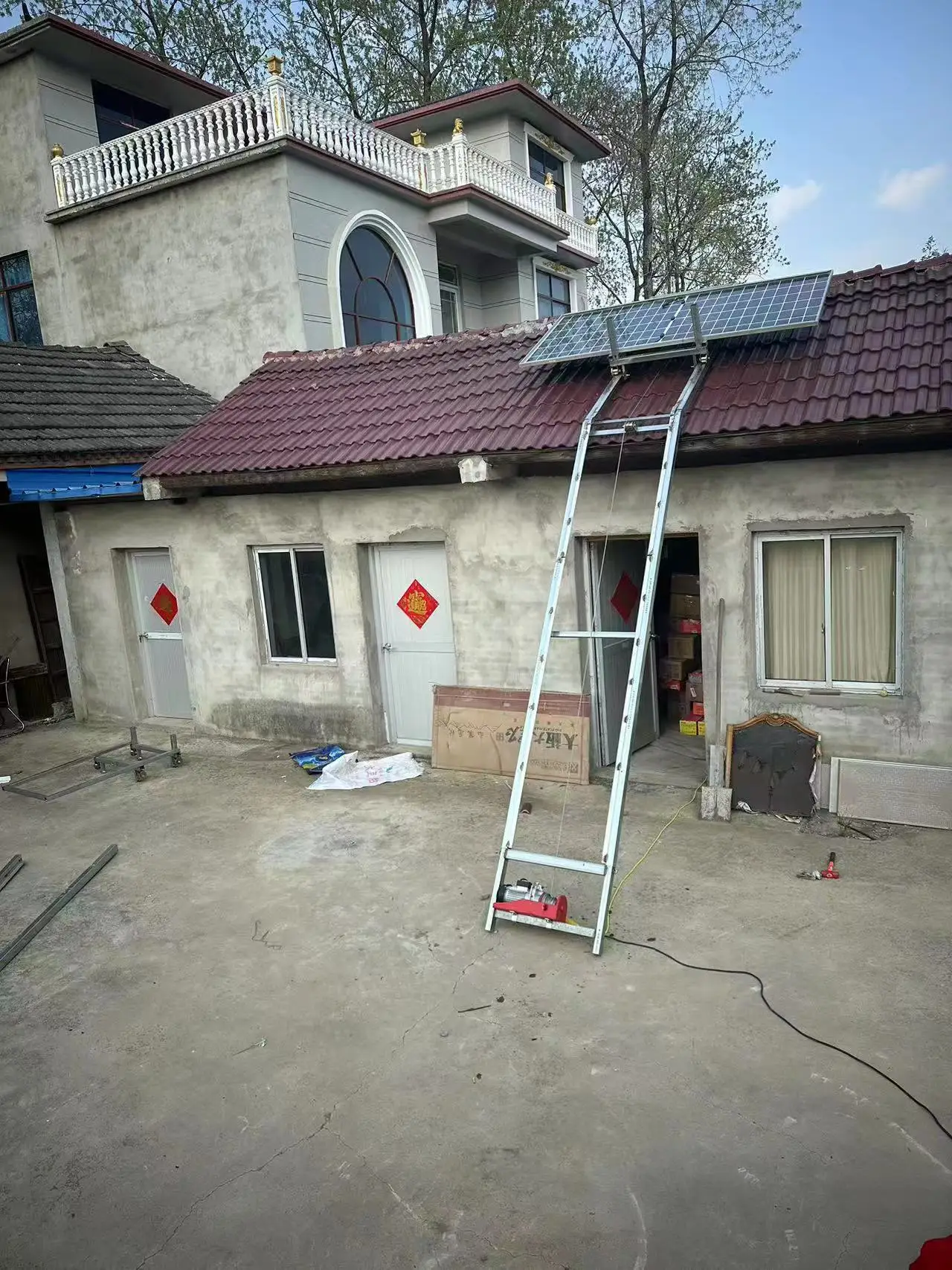 Photovoltaic Panel Lift, Mobile Solar Panel Installation Tool, Professional Glass Window Lifter Heavy Duty for Windows