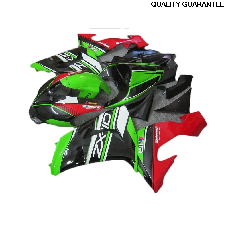 

Cool Red Green Black Fairings kit For 2006 2007 Kawasaki Ninja ZX10R Motorcycle fairing ninja zx10r 06 07 59