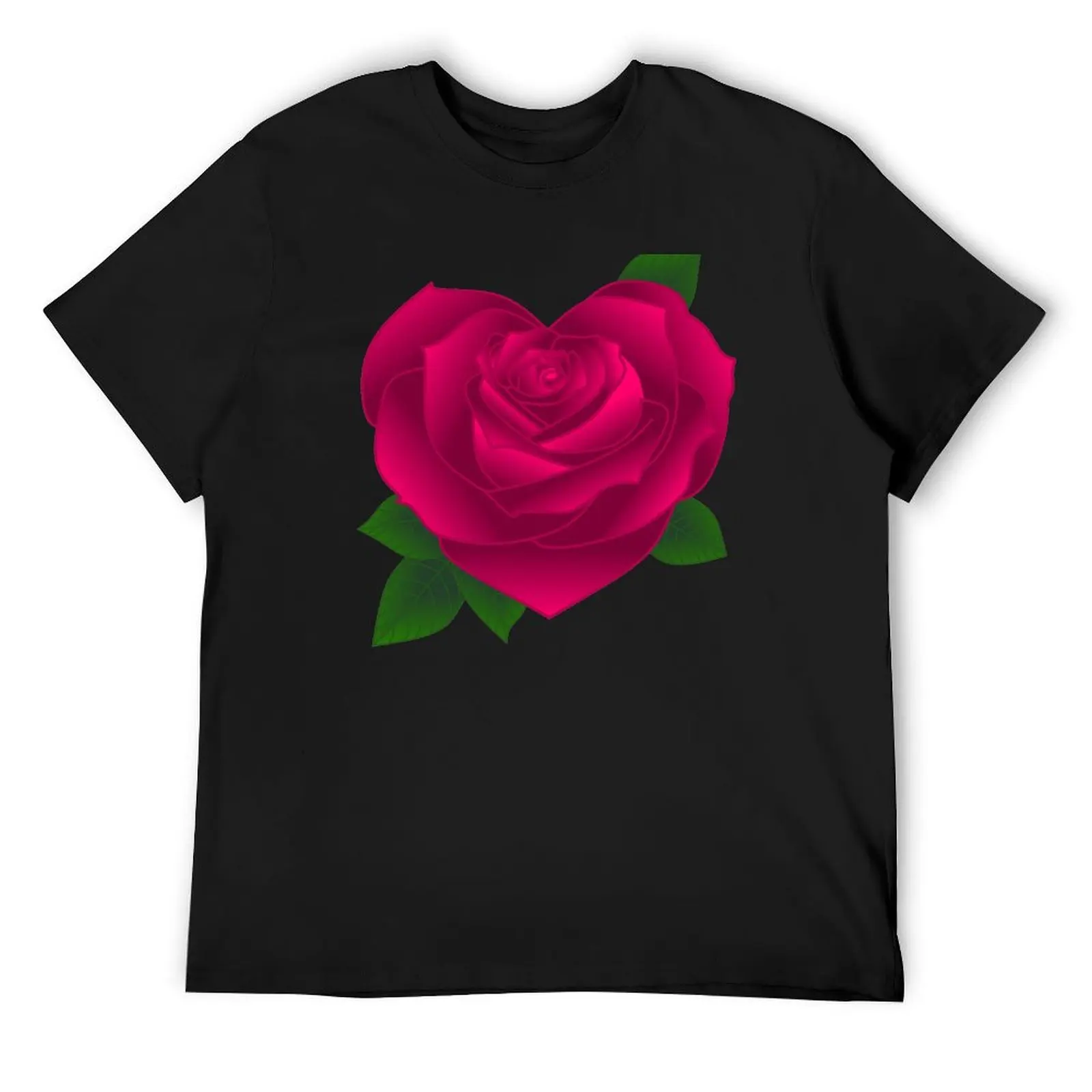 Rose Heart T-Shirt plus size tops vintage clothes hippie clothes mens graphic t-shirts pack