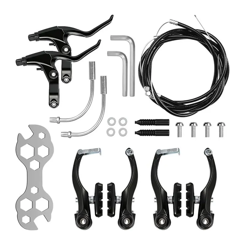 NEW HOT In Stock-Mountain Road Bike V Brake Kit Front Rear Brake Set Mountain Bike V Brake Set For Efficient Braking Performance