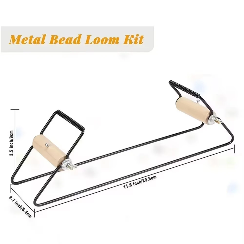 AT16 Wood Weaving Beading- Kit for Jewelry Bracelets Necklaces Handmade Knitting Machine Beads- Tool for DIY Craft