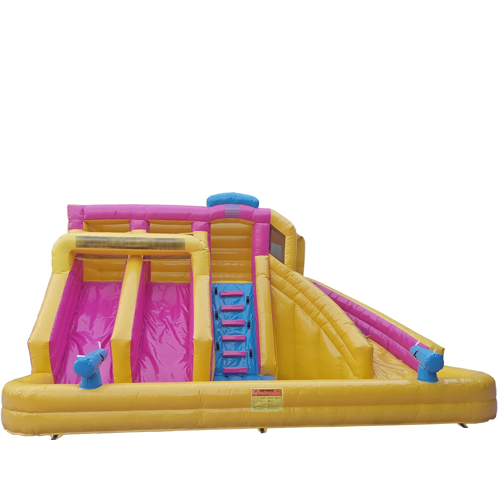 Factory direct sale  Inflatable Bounce Multi-purpose Rock Climbing Inflatable Castle Inflatable water slide with pool for kid's