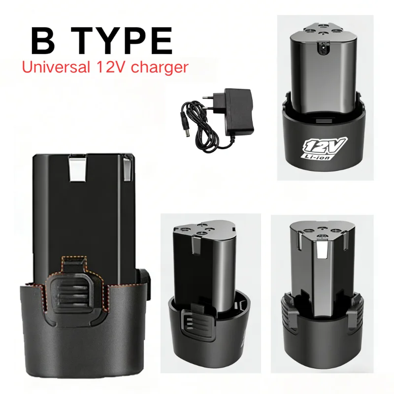 

100% New 12V 3000mAh type B electric tool universal charging battery, electric screwdriver, electric drill lithium-ion battery