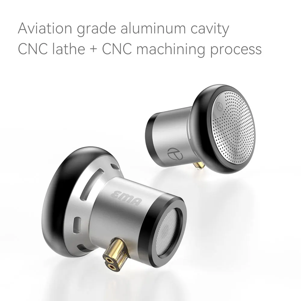 TRN EMA 14.2mm Dynamic Driver In Ear Earphone Bass Metal Flat Head Plug Earburd Replaceable Cable For TRN Kirin XUANWU MT3 ST5