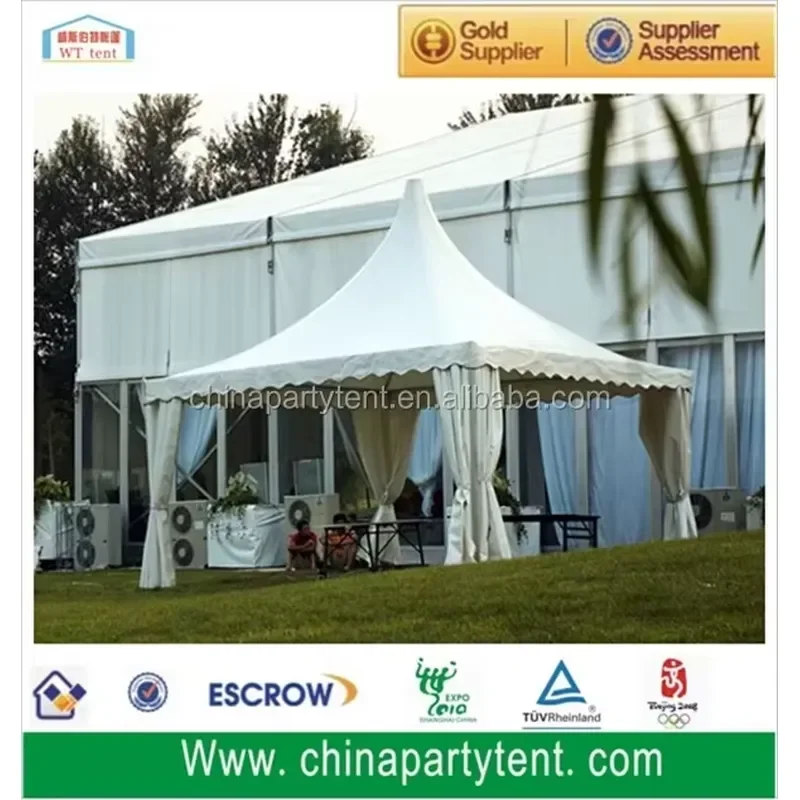 for Outdoor Waterproof Aluminum Pagoda Marquee Tent 4x4m 5x5m 6x6m Event Wedding Gazebo for Party