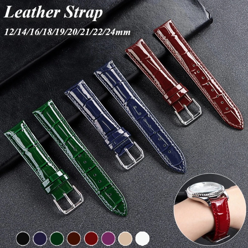 Leder-Kalbslederarmband, 16 mm, 18 mm, 20 mm, 22 mm, Slub-Muster, für Damen und Herren, Sportarmband, 12, 14, 19, 21, 24 mm, Universalgürtel
