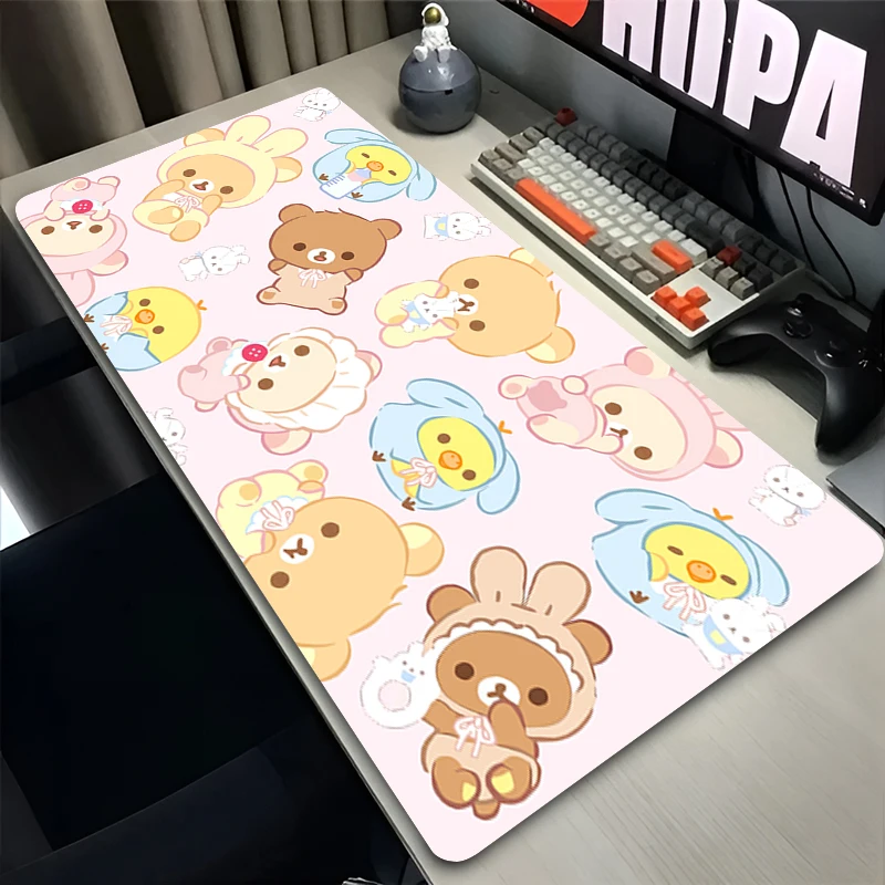 

Mouse Pad Laptop Anime Extended Desktop Mat Computer Gamer Mousepad Korilakkuma Rilakkuma PC Gaming Accessories HD Keyboard Pad