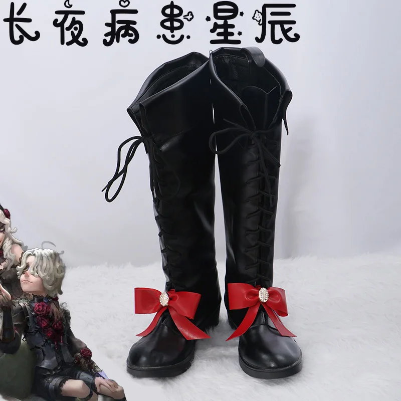 

Identity V Emil Stardust Обувь для косплея Женщины Мужчины Пацієнт Cos Черные выставочные ботинки в стиле аниме