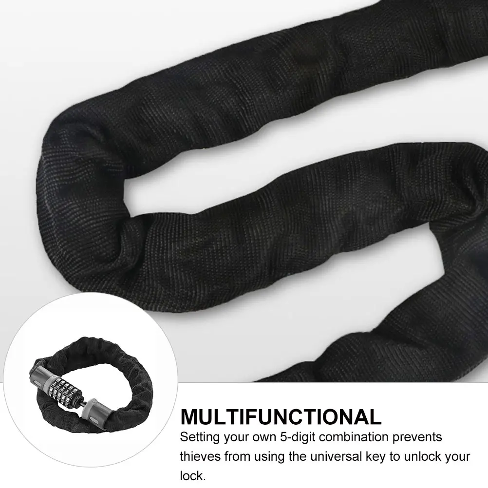 

Anti-theft Combination Lock Bike Light Motorbike Chain Security Carbon Steel Code