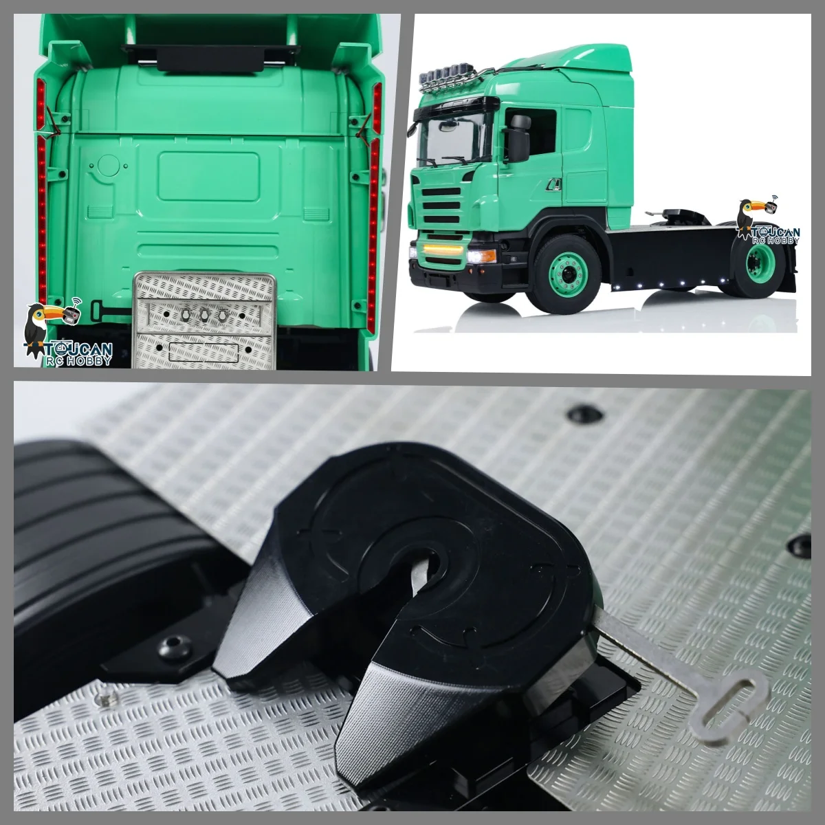 

4X4 Metal Chassis 1/14 RC Tractor Truck LESU Radio Control Car Painted Finished Sound Light DIY Model Vehicle THZH1785-SMT3