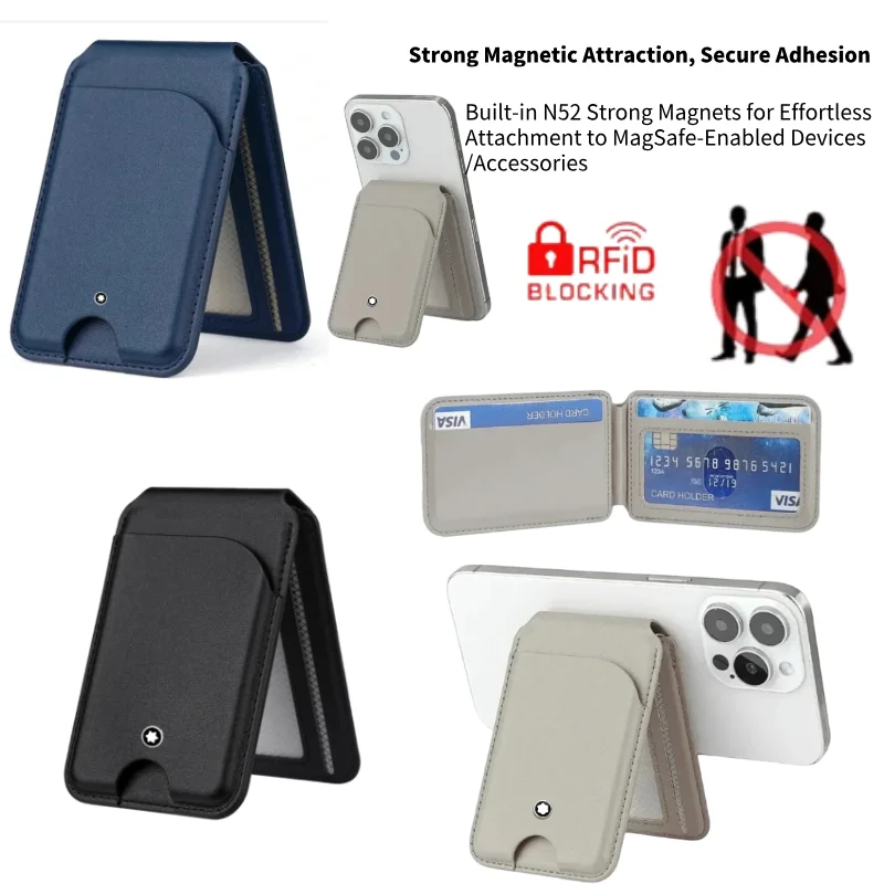 

Для Magsafe IPhone 17 ProMax Samsung S26Ultra кошелек для хранения карт Высококачественный деловой держатель для кредитных карт из натуральной кожи 2 в 1