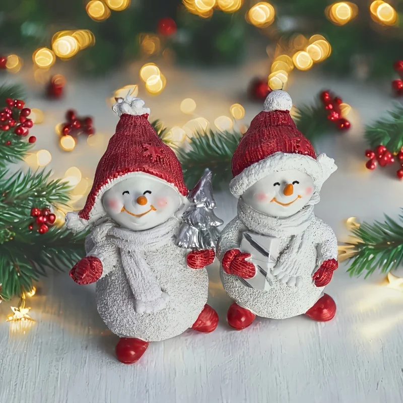 

Cute Classic Resin Snowman Sculpture-Delightful Indoor and Outdoor Christmas Decorations