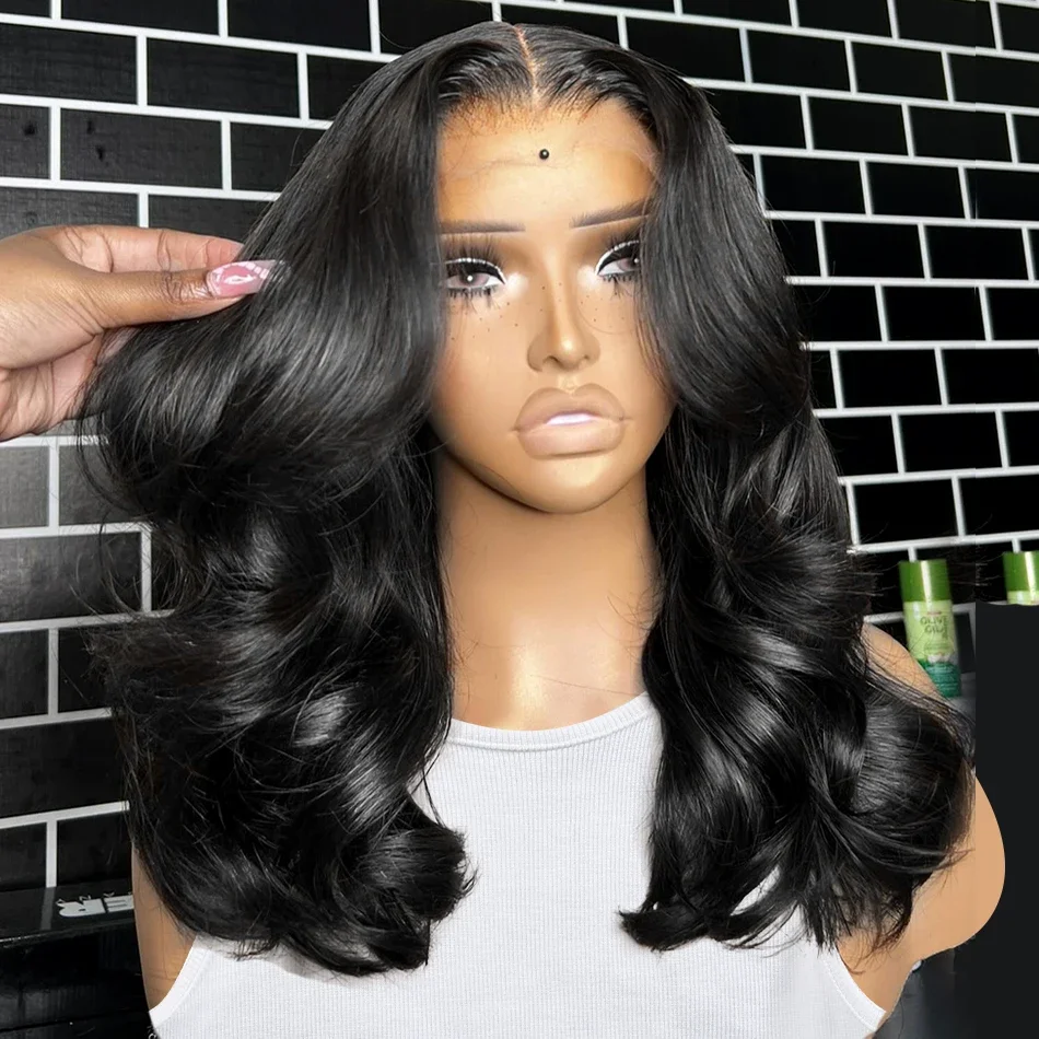 Wig Bob Frontal renda gelombang tubuh dengan kepadatan 180% Wig rambut manusia 13x4 Wig penutup renda Bob gelombang air pendek Remy Brasil untuk wanita