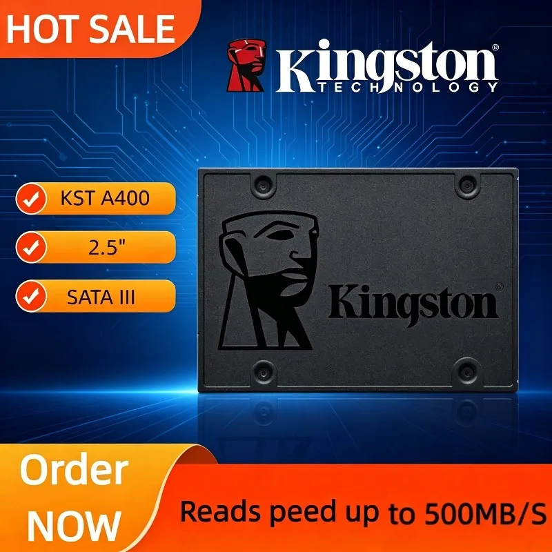 Kingston SSD 2.5 Inch SSDs SATA III HDD Hard Disk for Laptop Desktop PC Internal Solid State Drive A400 960GB 480GB 240GB 120GB