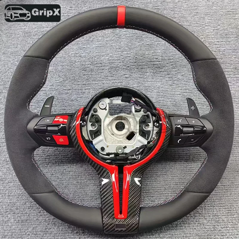 

apply toVolant pour Bmw F30 F10 F31 F20 F25 F22 F36 F33 F32 F80 F82 F11 F18 F01 F90 E90, fait d'alésage en cuir et//M