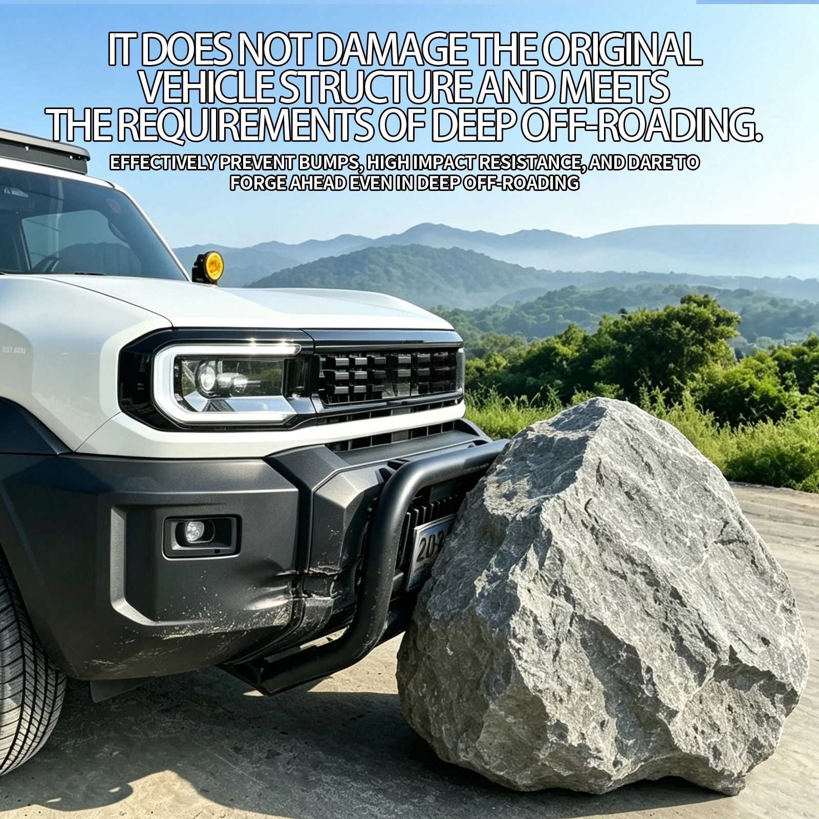 For Toyota Land Cruiser FJ 2026 Front Bumper Bull Bar Off-road Modified Anti-collision High type Large U-shaped Protective Bar view 4
