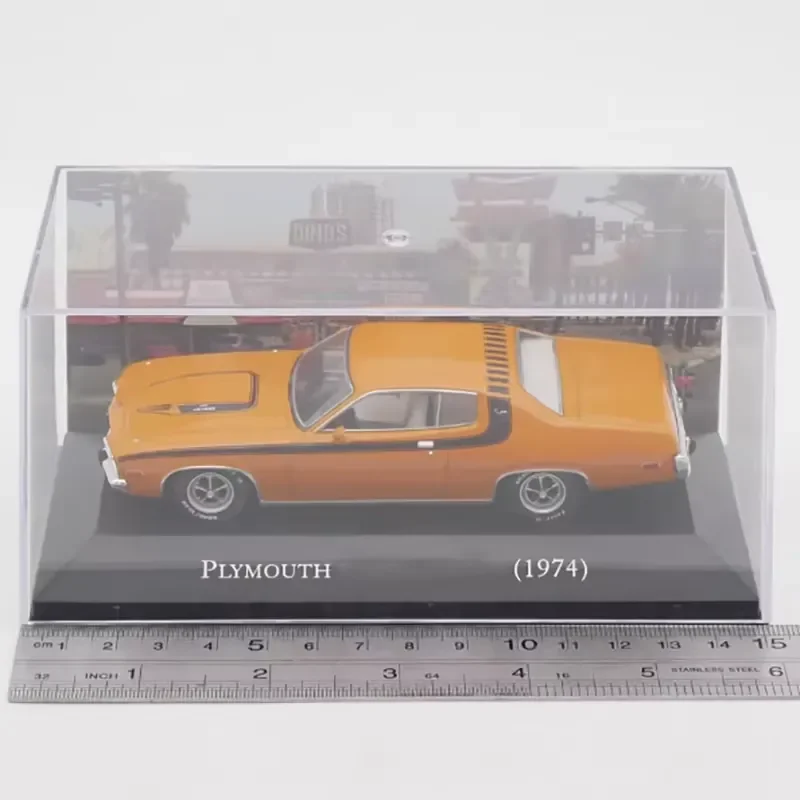 for IXO 1:43 Plymouth 1974 Alloy Muscle Car Model Static Display Collectible Gift Souvenir Toy
