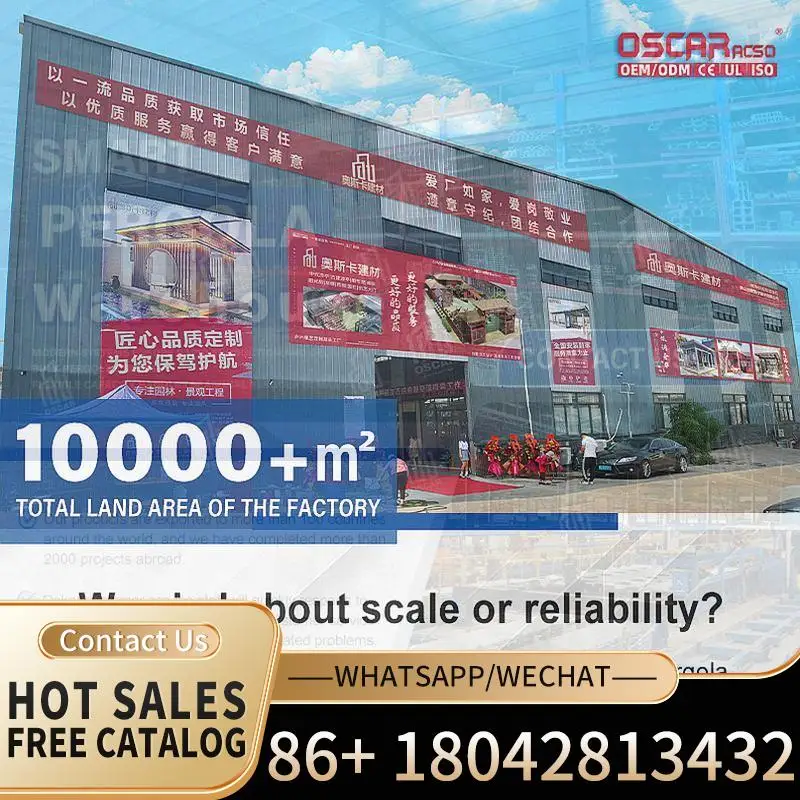 High Quality Waterproof Motorized Retractable Awning Aluminum Pergola System Dimmable LED for European Outdoor Gardens Backyards