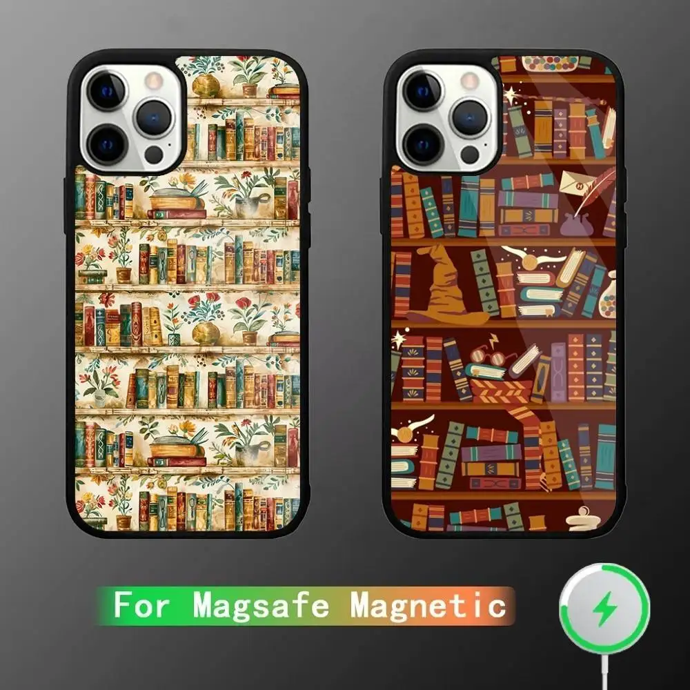 

Read Books illustration Phone Case For iPhone 16,15,14,13,12,11,Pro,Max,Plus,Mini,SE New Magsafe Magnetic Wireless Charging
