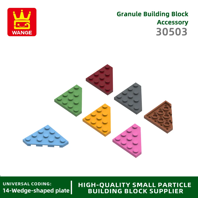 20 PCS/lot 30503 4x4 Wedge-Shaped Block Moc Building Bulk Parts Compatible with Brick DIY Children's Gift Assembly Toy Gift Box