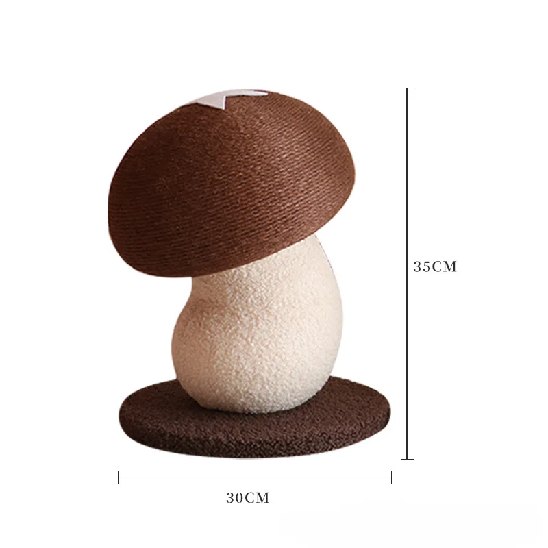 

Mushroom Sisal Rope Cat Scratching Board Cat Scratching Column Wear-resistant No-chip Mushroom Vertical Claw Grinding Cat toy