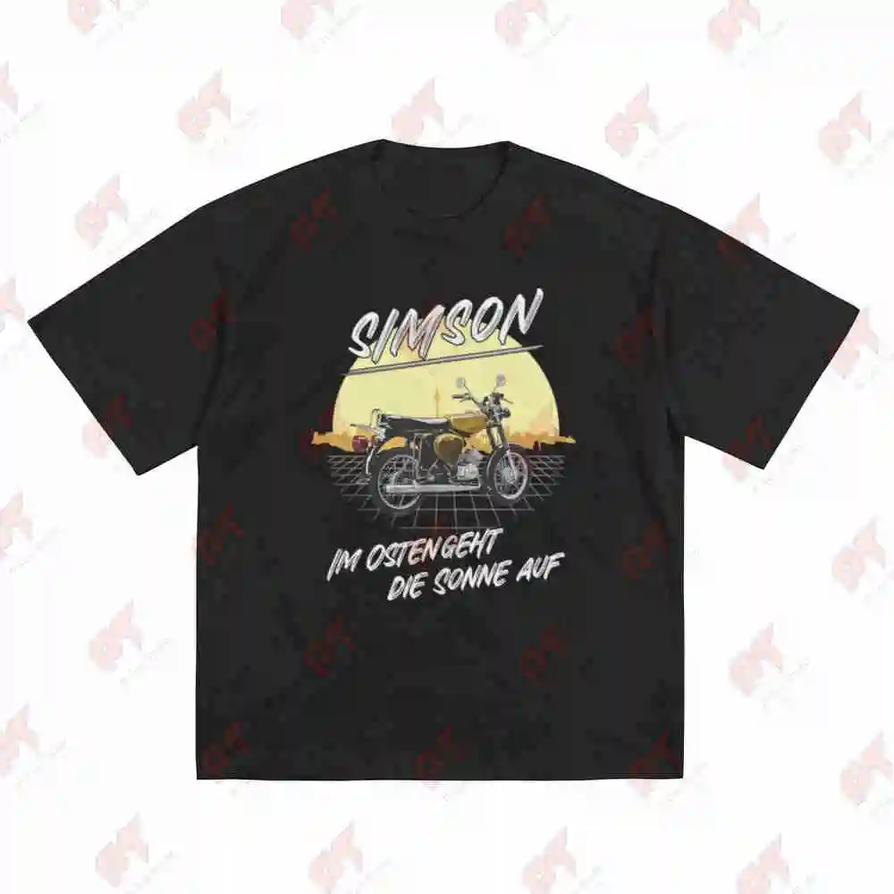 Motorcycle Simson Design Streetwear Short Sleeve Tee 100% Cotton T-Shirt