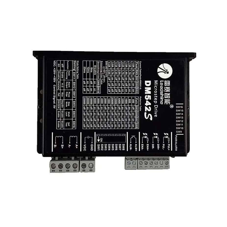 Leadshine two-phase stepper motor driver DM556S / 542S DC24V-50V 1.0-5.6A is suitable for NEMA23 stepper motor, instead of DM556