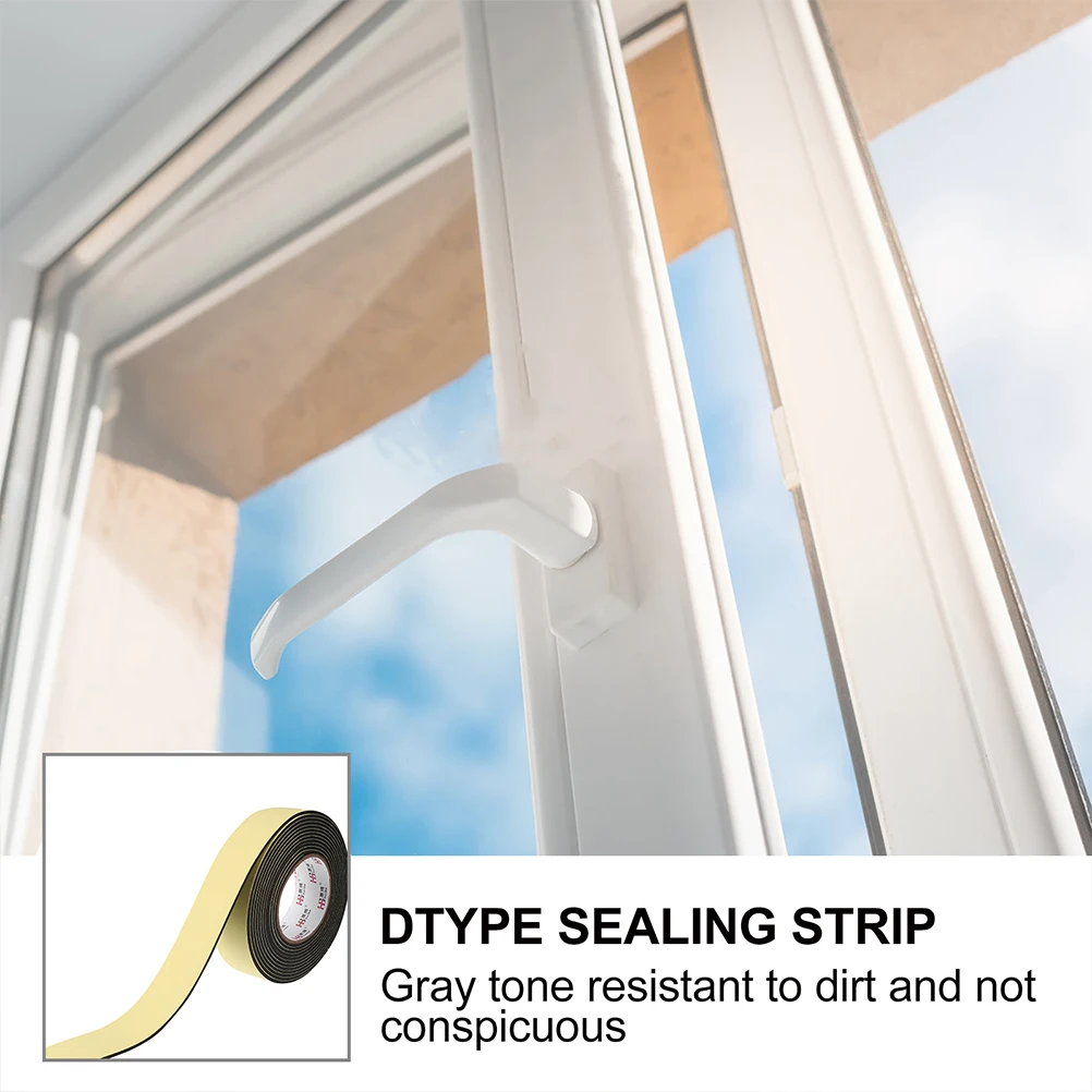 

8 Rolls EVA Single Sided Seal Tape Waterproof Dampening Door Soundproof Adhesive Sealing Strip Shockproof Window Practical Long