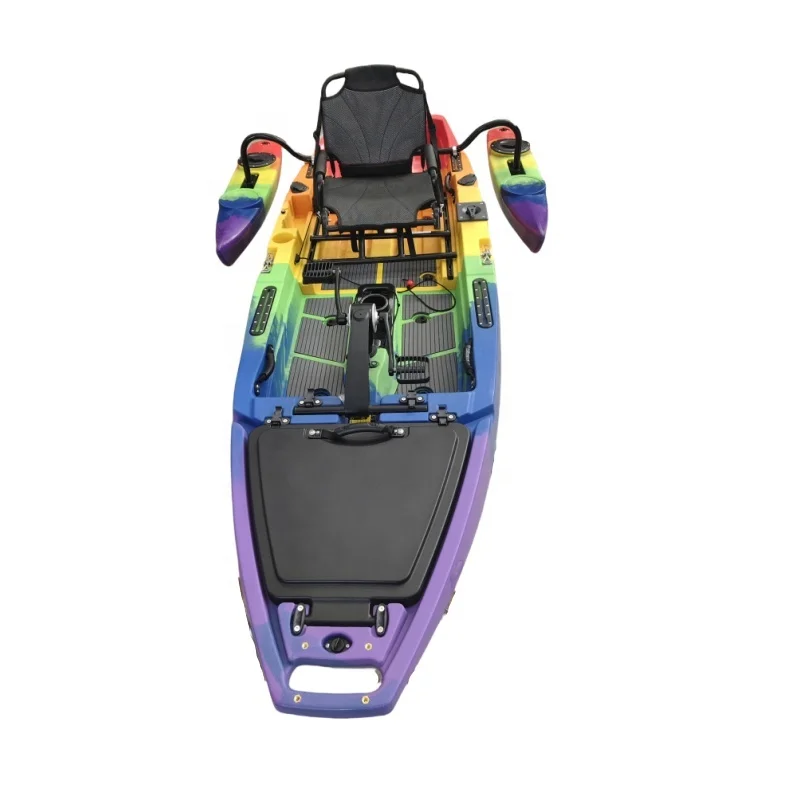 ！@New Designed 3M 1 Person Modular Fishing Kayak with Propeller Pedal HDPE Detachable Kayak