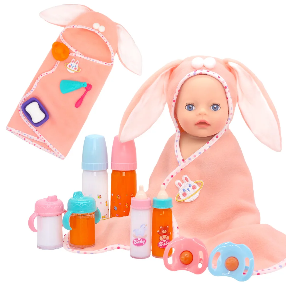 Suitable for accessories such as 12-18 inch doll duvets, bath towel dolls, pink bunny ear dolls, and also as holiday gifts.