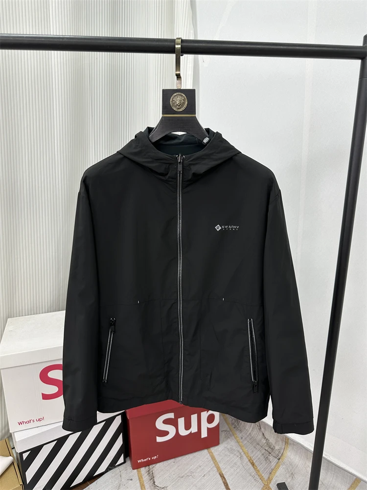 

Men's adient Color Hoodie Jaet Double-Sided Wear Commute Sle Stand Fit Polyester Fiber Long Sve Zipper Closure