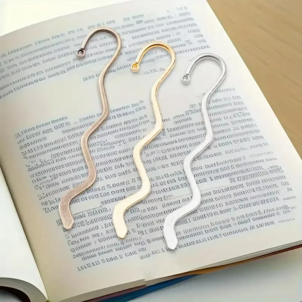 10 Pcs/set Wave Shape Bookmarks Retro Silver Gold Bronze Student Books Mark Exquisite Durable Reading Accessory Supplies 2025