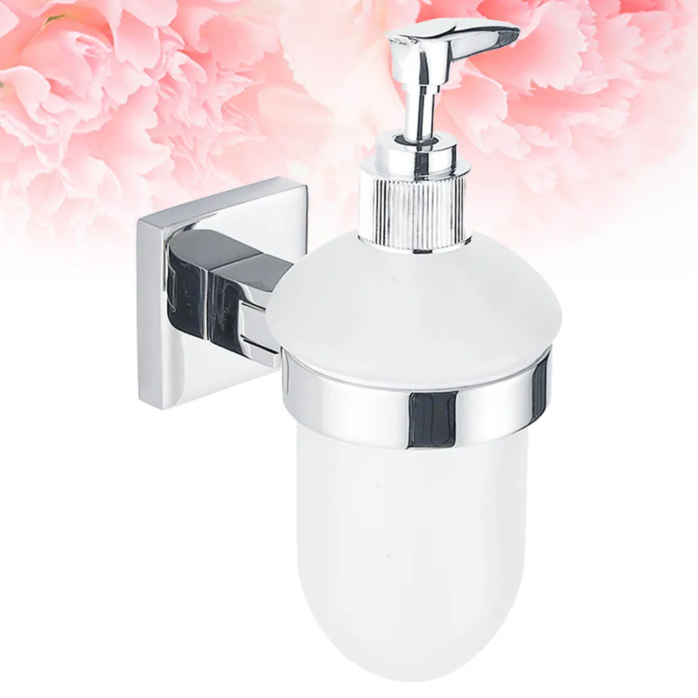 

1Pc Stainless Steel Soap Dispenser Wall Mounted Glass Bottle Liquid Soap Pump for Bathroom Kitchen Handwash Dish Soap Face Wash