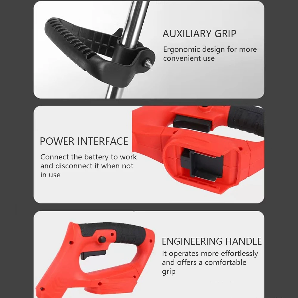 【2025 جديد】جزازة العشب اللاسلكية المحمولة أداة تشذيب العشب الكهربائية القابلة للتعديل متوافقة مع بطارية ماكيتا 21 فولت