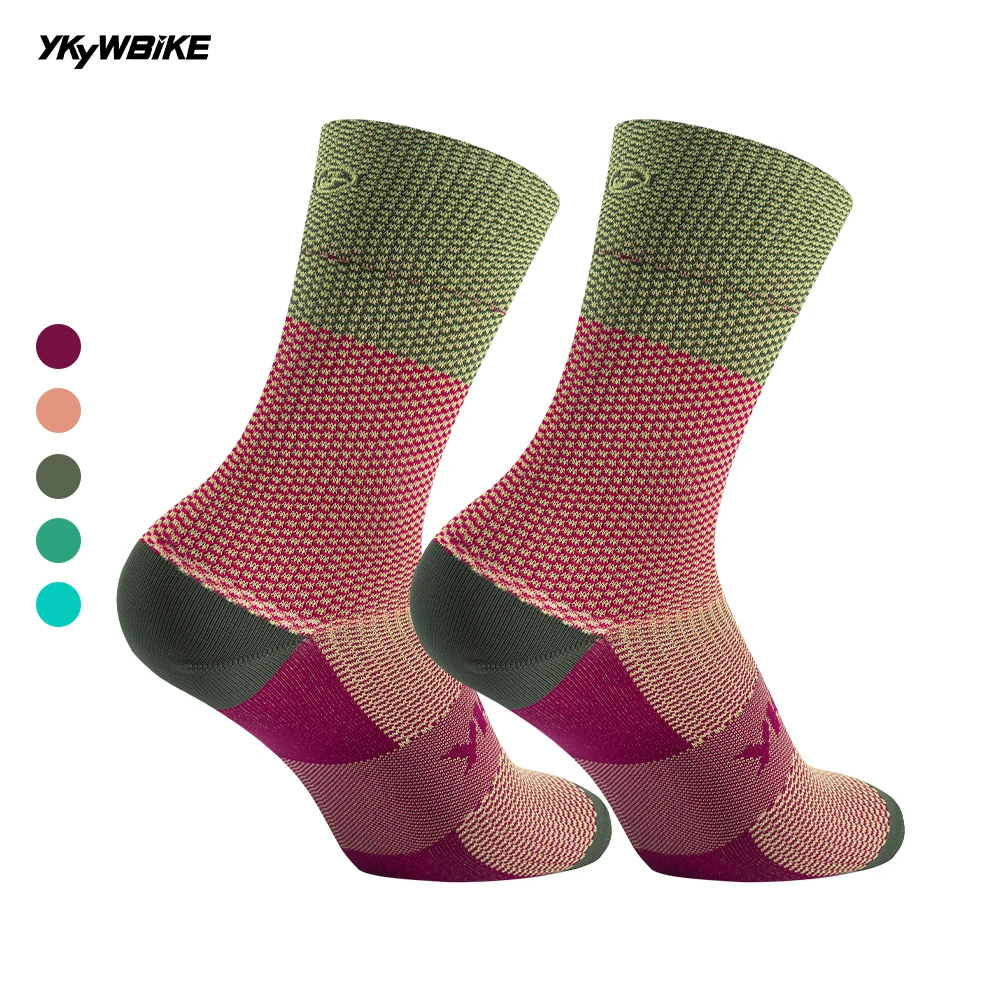 YKYWBIKE Cycling Socks Unisex High quality professional breathable road cycling socks running outdoor cycling competition socks