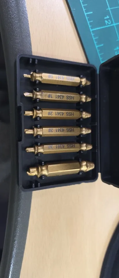 Damaged Broken Screw Extractor Drill Bit Set Stripped Broken Screw Bolt Remover Extractor Easily Take Easy Out Demolition Tools photo review